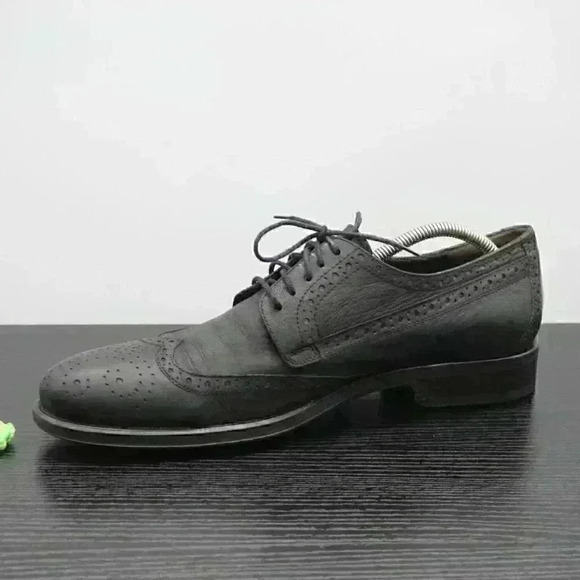 Donald Plinier Emerik Men’s Black Distressed Leath - Picture 5 of 12